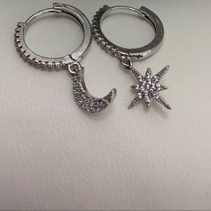 Moon and Star Earrings